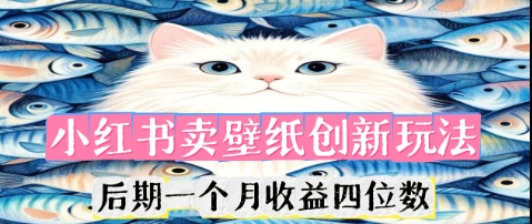 小红书卖壁纸创新玩法,后期一个月收益四位数-灯任务