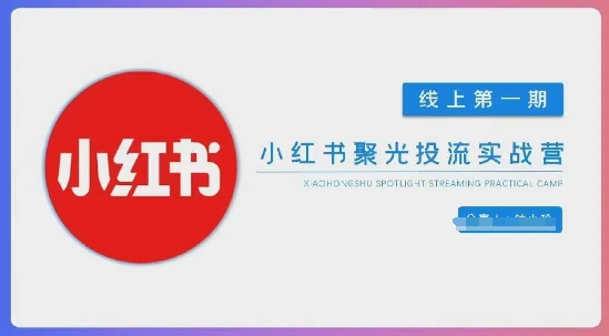 小红书聚光陪跑第一期,教你从0到1玩转小红书聚光投流,搭建小红书付费投流团队,更快的见到效果-灯任务